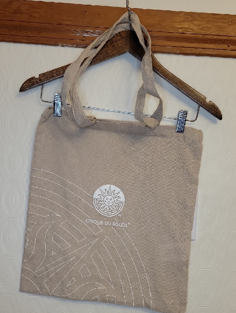 Cirque du Soleil Beige Canvas Tote Bag